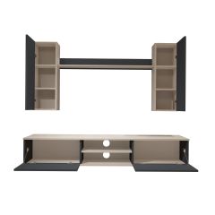 Decoraktiv Eko 7 Mdf Dvd Tv Ünitesi Tv Sehpası Beyaz - Antrasit