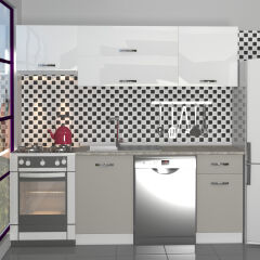 Decoraktiv Elite 220 MDF Hazır Mutfak Dolabı Kumtaşı - Beyaz