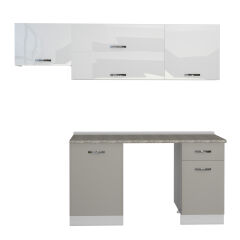 Decoraktiv Elite 220 MDF Hazır Mutfak Dolabı Kumtaşı - Beyaz