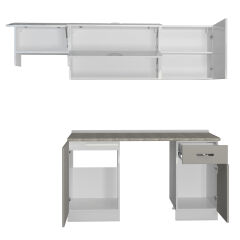 Decoraktiv Elite 220 MDF Hazır Mutfak Dolabı Kumtaşı - Beyaz