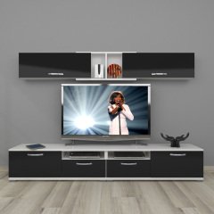 Decoraktiv Eko 5220 Slm Tv Ünitesi Tv Sehpası Beyaz - Siyah