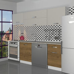 Decoraktiv Elite 220 MDF Hazır Mutfak Dolabı Pera - Kumtaşı