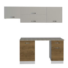 Decoraktiv Elite 220 MDF Hazır Mutfak Dolabı Pera - Kumtaşı