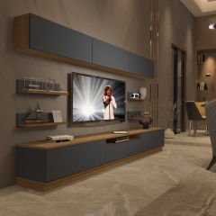 Decoraktiv Trendstyle 8YS Mdf Tv Ünitesi Tv Sehpası Pera - Antrasit