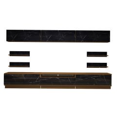 Decoraktiv Trendstyle 8YS Mdf Tv Ünitesi Tv Sehpası Ceviz - Siyah Mermer