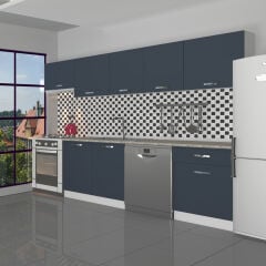 Decoraktiv Elite 280 MDF Hazır Mutfak Dolabı Antrasit