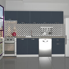 Decoraktiv Elite 280 MDF Hazır Mutfak Dolabı Antrasit