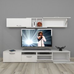 Decoraktiv Eko 5220 Slm Tv Ünitesi Tv Sehpası Parlak Beyaz