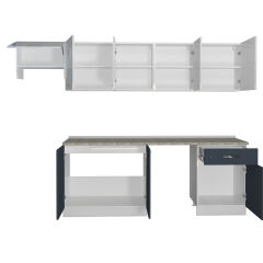 Decoraktiv Elite 280 MDF Hazır Mutfak Dolabı Antrasit - Beyaz