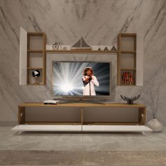 Decoraktiv Eko 5D Mdf Std Retro Tv Ünitesi Tv Sehpası Pera - Beyaz