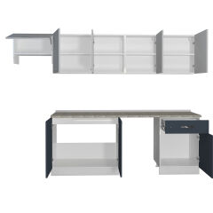 Decoraktiv Elite 280 MDF Hazır Mutfak Dolabı Antrasit - Buz Gri