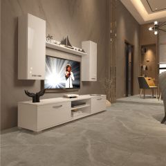 Decoraktiv Eko 7 Mdf Dvd Tv Ünitesi Tv Sehpası Parlak Beyaz