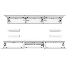 Decoraktiv Trendstyle 8Y Slm Tv Ünitesi Tv Sehpası Beyaz - Siyah
