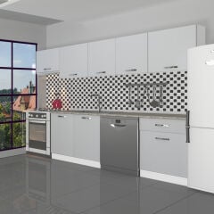 Decoraktiv Elite 280 MDF Hazır Mutfak Dolabı Buz Gri