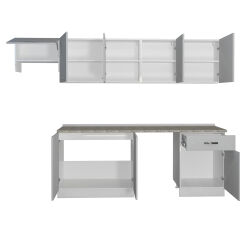 Decoraktiv Elite 280 MDF Hazır Mutfak Dolabı Buz Gri