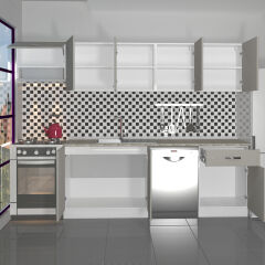 Decoraktiv Elite 280 MDF Hazır Mutfak Dolabı Kumtaşı