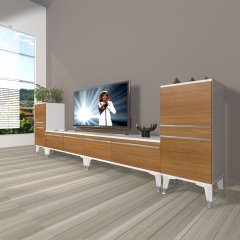 Decoraktiv Eko 9220T Mdf Silver Tv Ünitesi Tv Sehpası Beyaz - Ceviz
