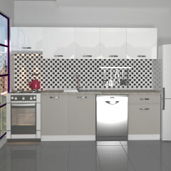 Decoraktiv Elite 280 MDF Hazır Mutfak Dolabı Kumtaşı - Beyaz