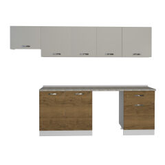Decoraktiv Elite 280 MDF Hazır Mutfak Dolabı Pera - Kumtaşı