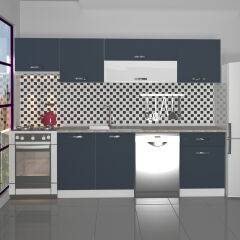 Decoraktiv Elite 280Y MDF Hazır Mutfak Dolabı Antrasit
