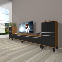 Decoraktiv Eko 9220T Mdf Silver Tv Ünitesi Tv Sehpası Ceviz - Siyah