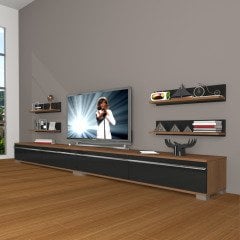 Decoraktiv Eko 360R Mdf Tv Ünitesi Tv Sehpası Ceviz - Antrasit