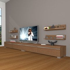 Decoraktiv Eko 360R Mdf Tv Ünitesi Tv Sehpası Ceviz - Antrasit