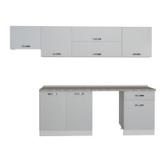 Decoraktiv Elite 280Y MDF Hazır Mutfak Dolabı Buz Gri