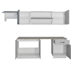 Decoraktiv Elite 280Y MDF Hazır Mutfak Dolabı Buz Gri