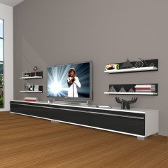 Decoraktiv Eko 360R Mdf Tv Ünitesi Tv Sehpası Beyaz - Siyah