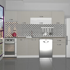Decoraktiv Elite 280Y MDF Hazır Mutfak Dolabı Kumtaşı