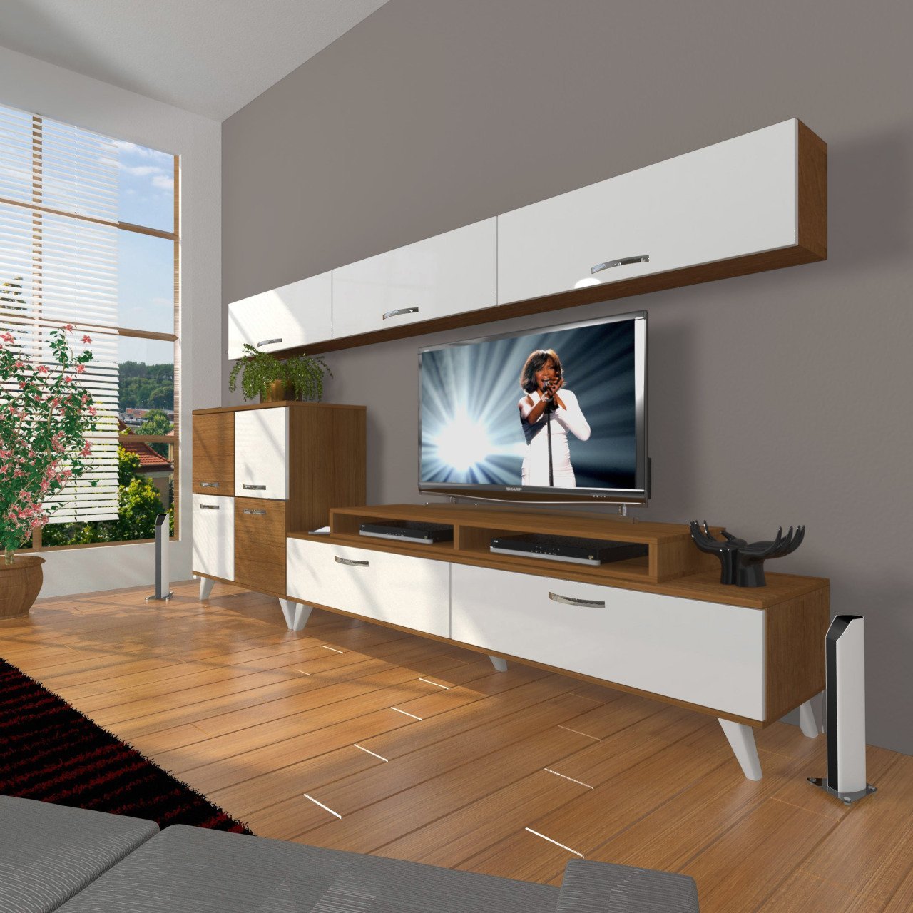 Decoraktiv Ekoflex 8 Slm Retro Tv Ünitesi Tv Sehpası