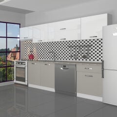 Decoraktiv Elite 280Y MDF Hazır Mutfak Dolabı Kumtaşı - Beyaz