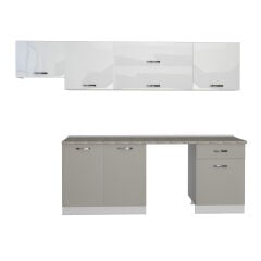 Decoraktiv Elite 280Y MDF Hazır Mutfak Dolabı Kumtaşı - Beyaz