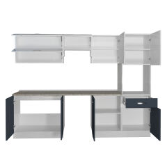 Decoraktiv Elite 280Y Ankastre Boy Dolaplı MDF Hazır Mutfak Dolabı Antrasit - Beyaz