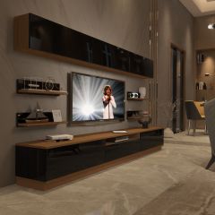 Decoraktiv Trendstyle 8YS Slm Tv Ünitesi Tv Sehpası Ceviz - Siyah