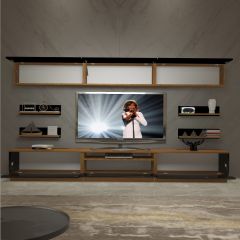 Decoraktiv Trendstyle 8YS Slm Tv Ünitesi Tv Sehpası Ceviz - Siyah