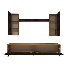 Decoraktiv Eko 7 Mdf Std Gold Tv Ünitesi Tv Sehpası Pera - Siyah