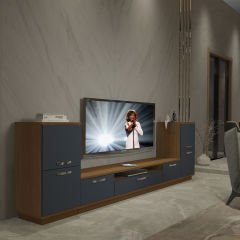 Decoraktiv Trendstyle On2 Mdf Tv Ünitesi Tv Sehpası Ceviz - Antrasit