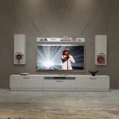 Decoraktiv Trendstyle 270DA Mdf Tv Ünitesi Tv Sehpası Parlak Beyaz