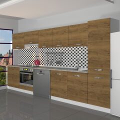Decoraktiv Elite 325 Ankastre Fırın Modüllü MDF Hazır Mutfak Dolabı Pera