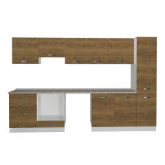 Decoraktiv Elite 325 Ankastre Fırın Modüllü MDF Hazır Mutfak Dolabı Pera