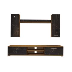 Decoraktiv Eko 7 Mdf Dvd Tv Ünitesi Tv Sehpası Pera - Siyah Mermer