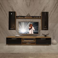 Decoraktiv Eko 7 Mdf Dvd Tv Ünitesi Tv Sehpası Pera - Siyah