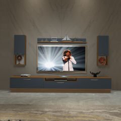 Decoraktiv Trendstyle 270DA Mdf Tv Ünitesi Tv Sehpası Ceviz - Antrasit