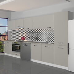 Decoraktiv Elite 325 Ankastre Fırın Modüllü MDF Hazır Mutfak Dolabı Kumtaşı