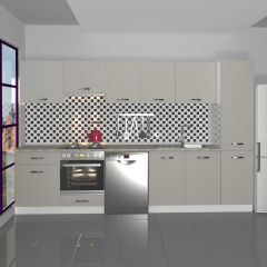 Decoraktiv Elite 325 Ankastre Fırın Modüllü MDF Hazır Mutfak Dolabı Kumtaşı