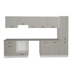 Decoraktiv Elite 325 Ankastre Fırın Modüllü MDF Hazır Mutfak Dolabı Kumtaşı
