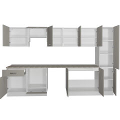 Decoraktiv Elite 325 Ankastre Fırın Modüllü MDF Hazır Mutfak Dolabı Kumtaşı