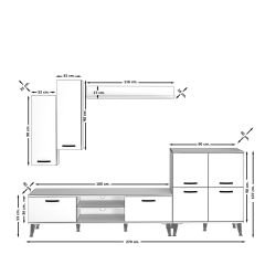 Decoraktiv Eko 6 Slm Dvd Silver Tv Ünitesi Tv Sehpası Beyaz - Ceviz